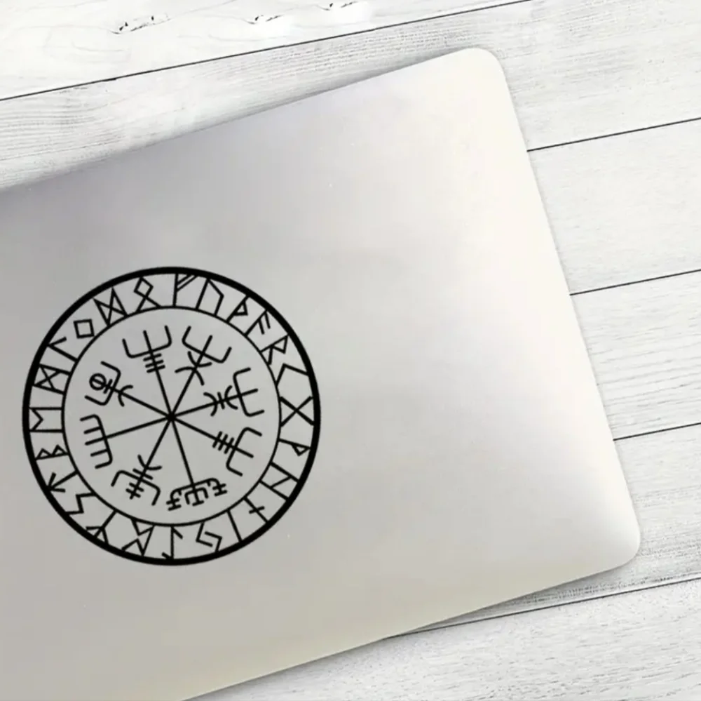 Decal for Car or Home Compass/Vegisvir  Waterproof Removable